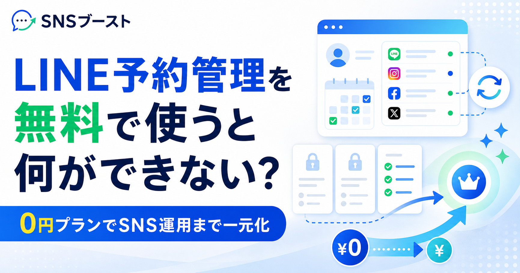 LINE予約管理を無料で使うと何ができない？0円プランでSNS運用まで一元化する方法