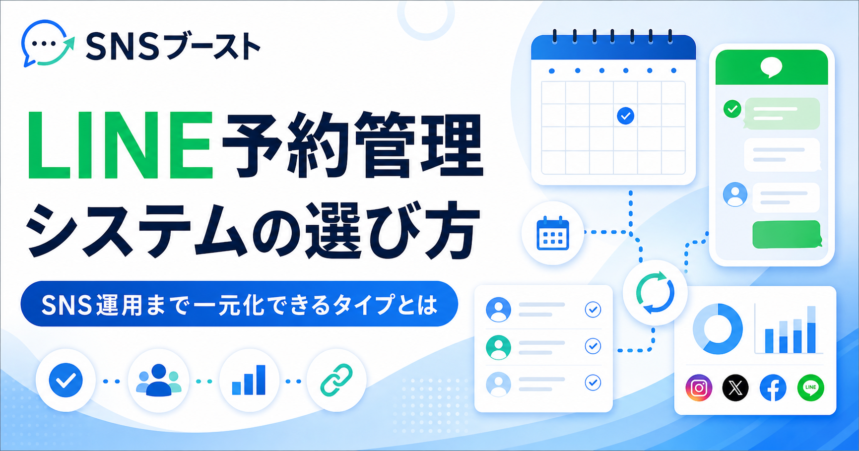 LINE予約管理システムの選び方｜SNS運用まで一元化できるタイプとは
